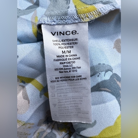 VINCE Marine Garden Pleated Cami Dress size medium - Picture 14 of 14